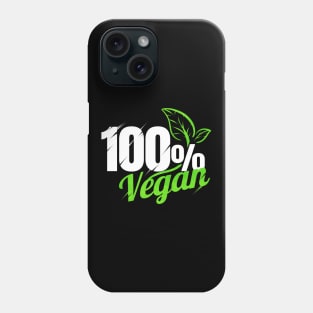 Vegetarian Logo For People Who Are 100 Per Cent Vegan Phone Case