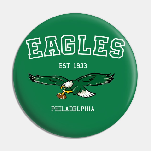 Vintage Eagles Football Pin by Curious Sausage