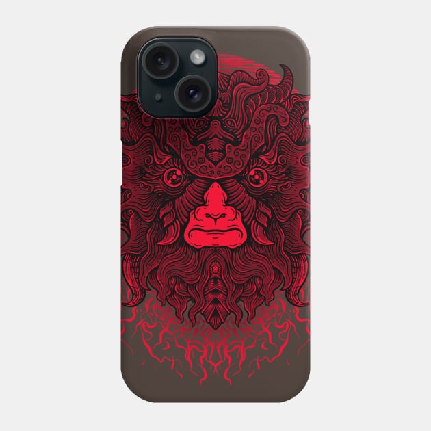 Red Monkey Phone Case by nelateni