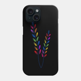 Simplistic Art of Leaves (Rainbow) Phone Case