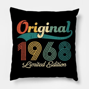 55th Birthday Year Gift Boy Girl Vintage Original 1968 Limited Edition Pillow