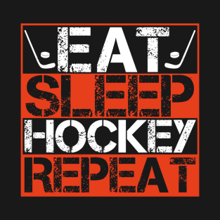 Eat Sleep Hockey Repeat Sport Themed Youth Boy Christmas T-Shirt