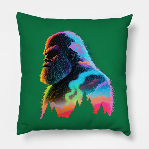 Bigfoot Sasquatch Pillow by wumples