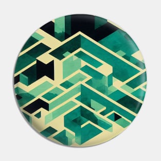 Space Distorted Maze Watercolour Pattern Pin