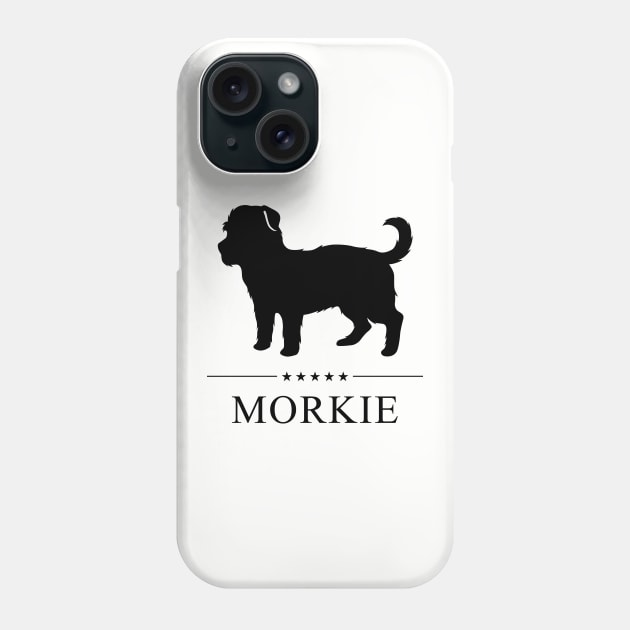 Morkie Black Silhouette Phone Case by millersye