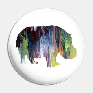 Hippo Art Pin