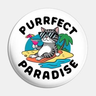 Purrfect Paradise Pin