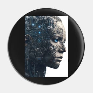 Half Human Half Robot I Your Worst Enemy Poster Pin