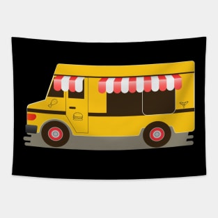 Cartoon yellow truck Tapestry