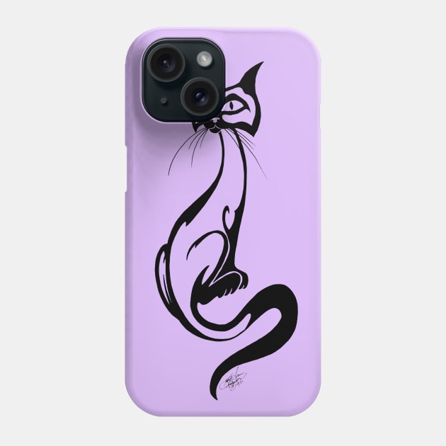 Tribal Siamese Cat Phone Case by tigressdragon