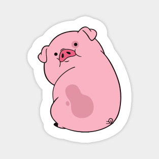 Waddles Pig Cartoon Turn back Magnet