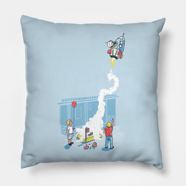 Accidental Astronaut Pillow by ANTICLOTHESdotCOM