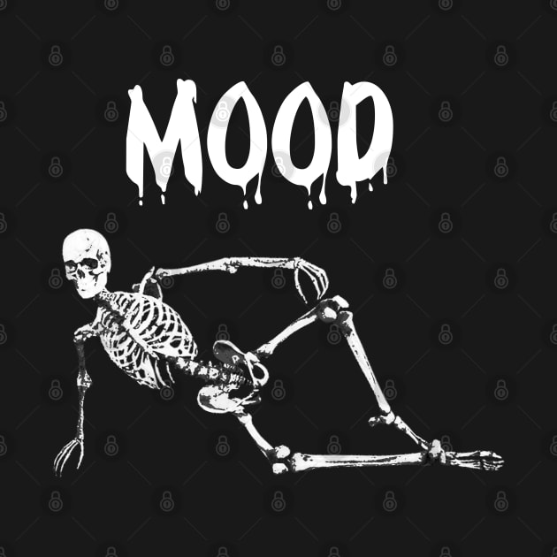 Lounging Funny Mood Skeleton Funny Goth Halloween by graphicbombdesigns