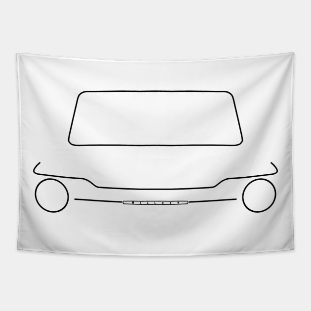 Hillman Imp Mark III outline graphic (black) Tapestry by soitwouldseem