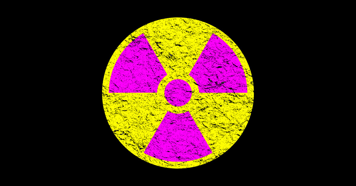 Magenta Trefoil Radiation Hazard Symbol Radiologist Sticker