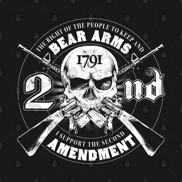 2nd Amendment Skull Logo Patch by Black Tee Inc