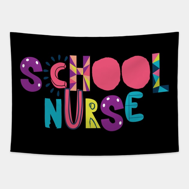 Cute School Nurse Gift Idea Back to School Tapestry by BetterManufaktur