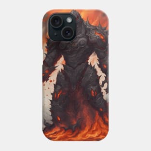 Motlen lava golem fire Phone Case