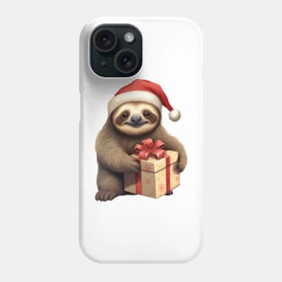 Baby Christmas Sloth With Gift Phone Case