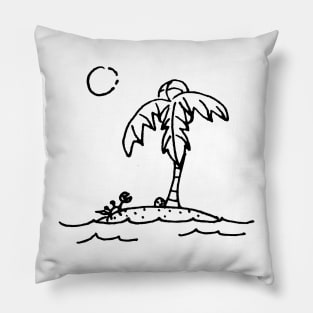 a beach scene Pillow