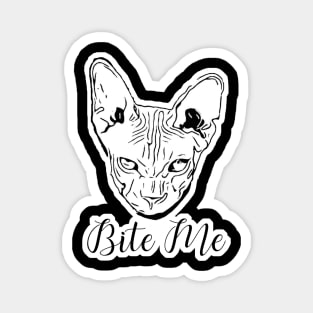 Bite Me Sassy Sphynx Cat Magnet