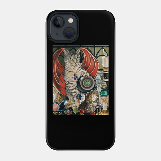 The Witch's Cat - Fantasy - Phone Case