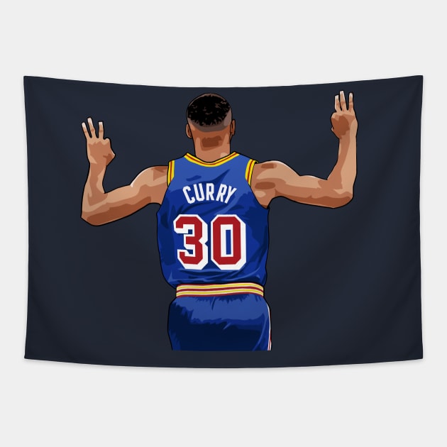 Stephen Curry Vector Back Tapestry by qiangdade