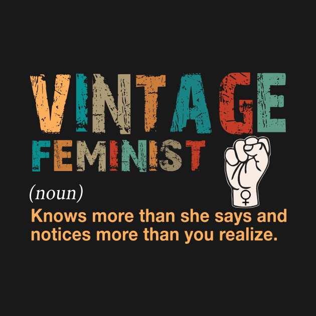 Vintage Feminist Definition Noun Costume Gift by Ohooha