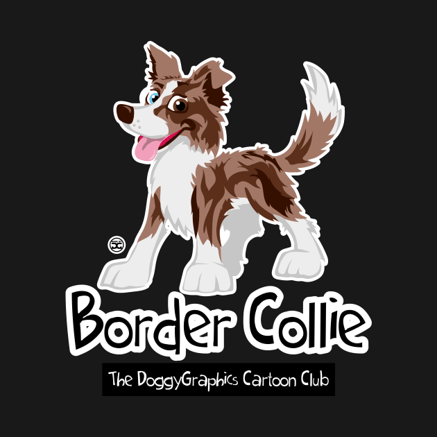 CartoonClub Border Collie - Brown Merle by DoggyGraphics