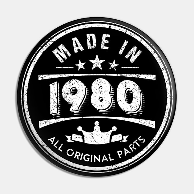 Made in 1980 Pin by MintaApparel