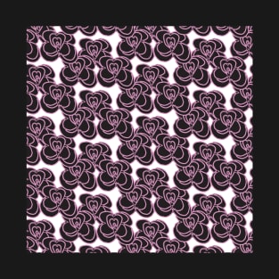 Black and Purple tattoo style roses Rockabilly Punk T-Shirt