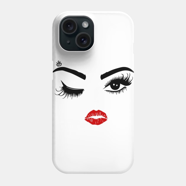 Eyes and Lips Phone Case by The New Normal Apparel