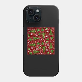 Trees and Snowflakes Phone Case