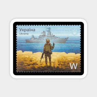 Russian warship, go fuck yourself (stamp) Magnet