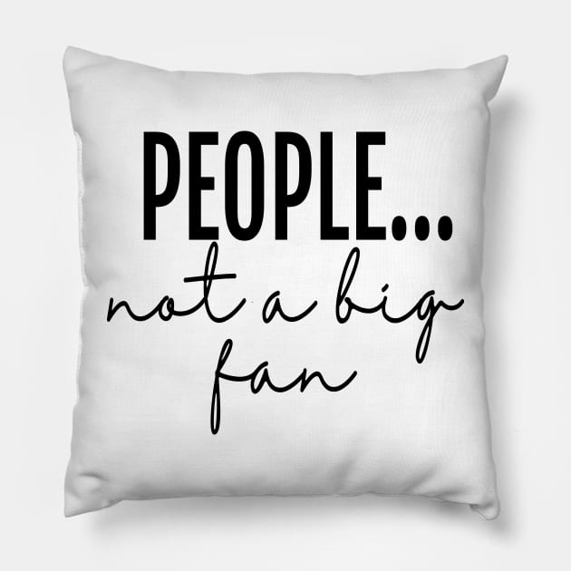 People... not a big fan - Sarcastic Creative Pillow by neithout