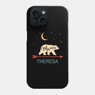 Theresa Name Gift Personalized Retro Mama Bear Phone Case