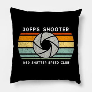 30FPS Shooter Vlogger Gift for Photographer Videographer Pillow