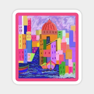 Seaside village Magnet