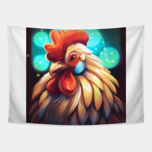 Cute Rooster Drawing Tapestry