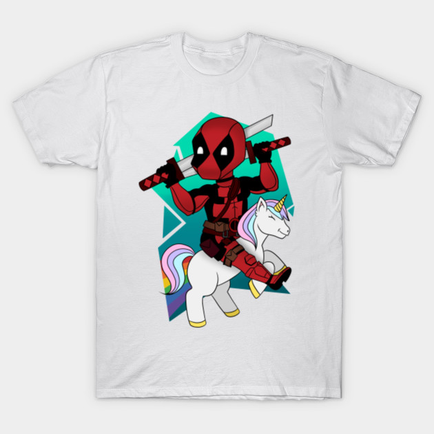 Deadpool On A Unicorn Deadpool T Shirt Teepublic