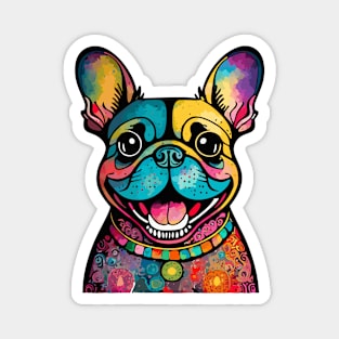 Colorful French Bulldog Magnet