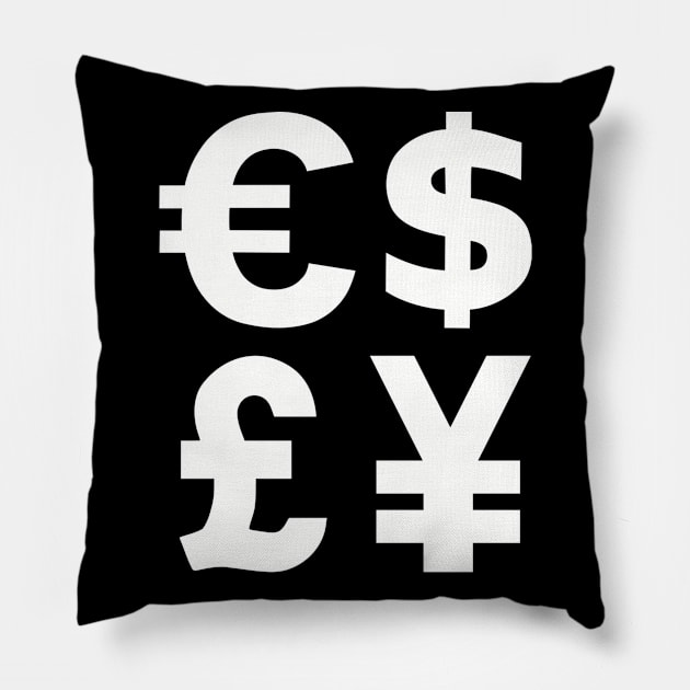 Currencies Pillow by Designzz