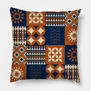 Vintage Scandinavian patchwork pattern Pillow