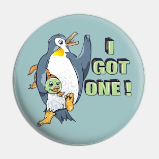 Penguin Fishing Pin