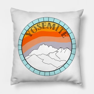 Sky Blue Yosemite Landscape Pillow