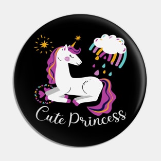 Cool Unicorn Design - Cute Princess Pin