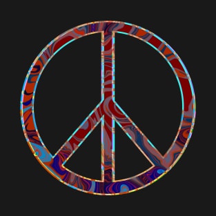 Tie dyed peace symbol T-Shirt