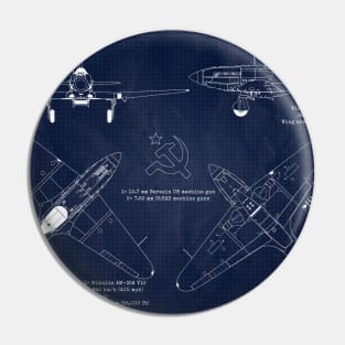 Mig-3 Mikoyan-Gurevich URSS Blueprint Pin