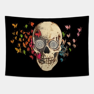 Butterfly Skull Tapestry