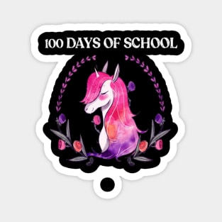 100 Days Of School Unicorn Magnet